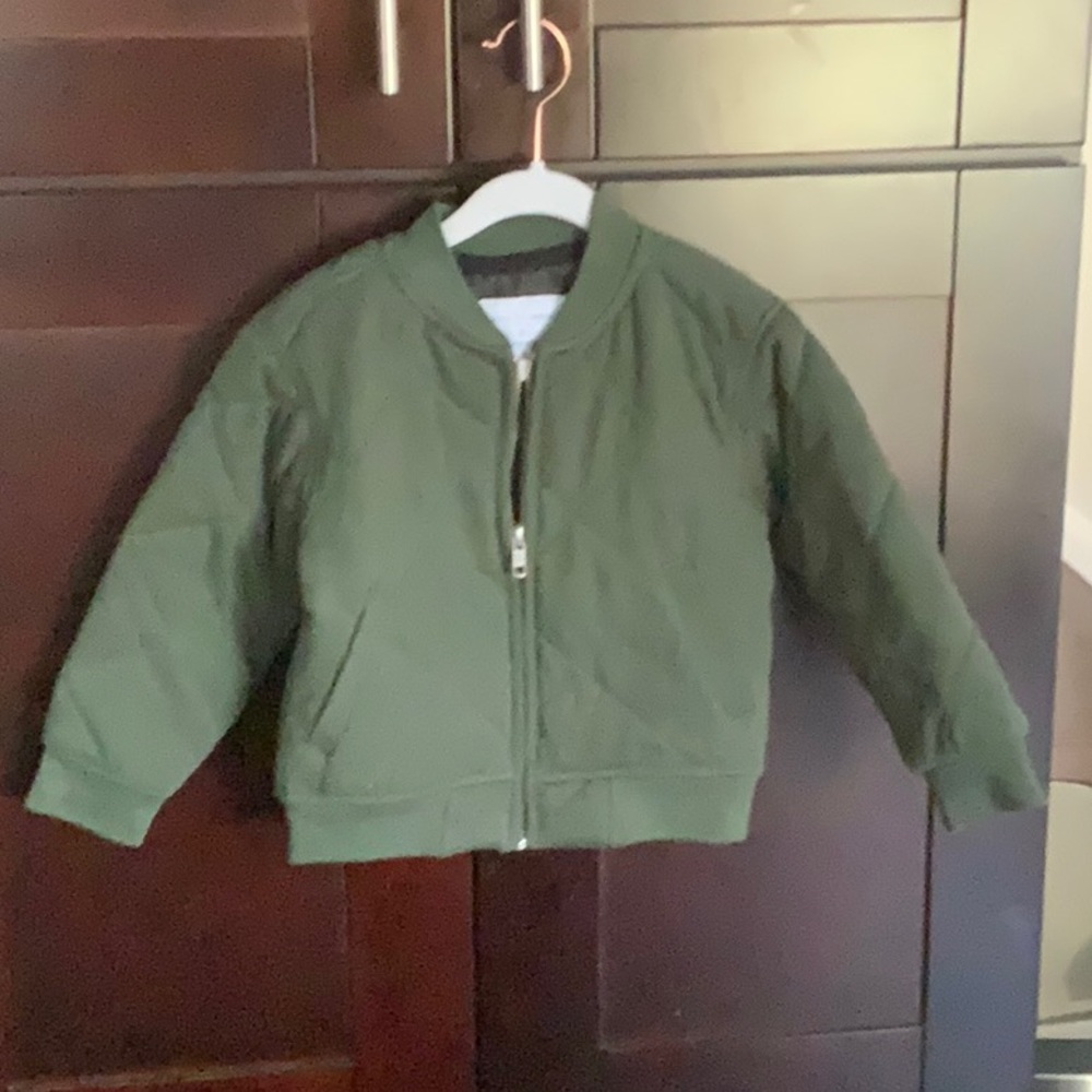 ROA quilted cotton zip jacket toddler olive green